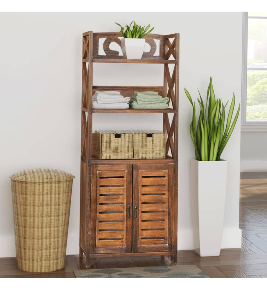 Armoire de salle de bain Albuquerque Bois Marron 46x24x117,5 cm Armoire de salle de bain Albuquerque Bois Marron 46x24x117,5 cm