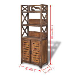 Armoire de salle de bain Albuquerque Bois Marron 46x24x117,5 cm