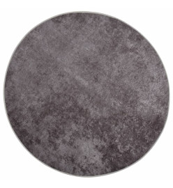 Tapis lavable gris Ø 200 cm antidérapant