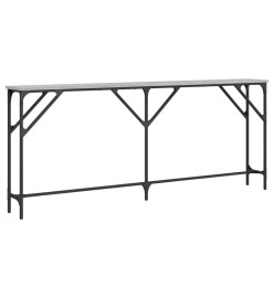 Table console sonoma gris 180x23x75 cm bois d'ingénierie