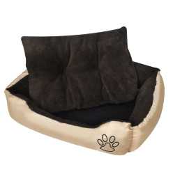 Lit chaud pour chiens avec coussin rembourrée L