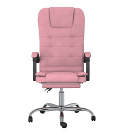 Fauteuil de massage inclinable de bureau Rose Velours