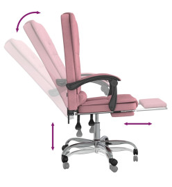 Fauteuil de massage inclinable de bureau Rose Velours