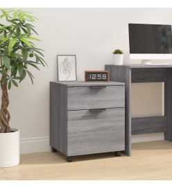 Classeur mobile avec roues Sonoma gris 45x38x54 cm Bois