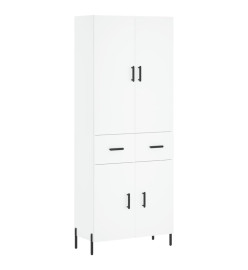 Buffet haut Blanc 69,5x34x180 cm Bois d'ingénierie