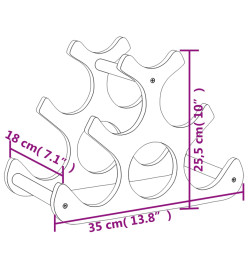 Casier à vin pour 6 bouteilles 35x18x25,5 cm bambou