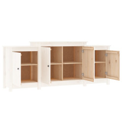 Buffet Blanc 164x37x68 cm Bois massif de pin