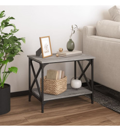 Table d'appoint Sonoma gris 55x38x45 cm Bois d'ingénierie