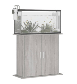 Support pour aquarium sonoma gris 81x36x73 cm bois d'ingénierie