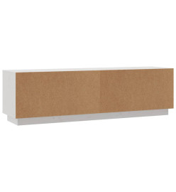 Meuble TV Blanc 140x35x40 cm Bois de pin massif