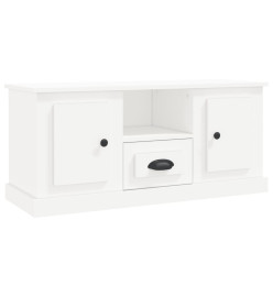 Meuble TV blanc 100x35,5x45 cm bois d'ingénierie
