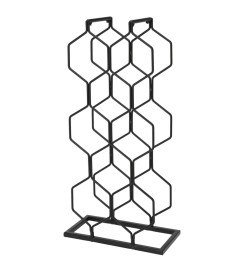 Home&Styling Casier à vin pour 8 bouteilles métal noir