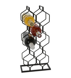 Home&Styling Casier à vin pour 8 bouteilles métal noir