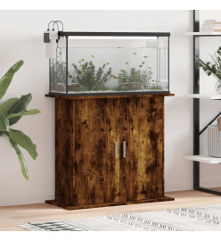 Support pour aquarium chêne fumé 81x36x73 cm bois d'ingénierie