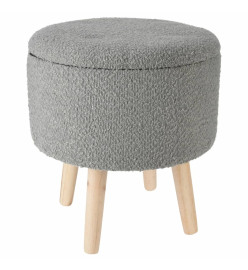 Home&Styling Tabouret de rangement Ø35x40 cm gris clair