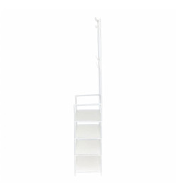 Storage solutions Porte-vêtements avec 4 étagères 60x26x155 cm blanc