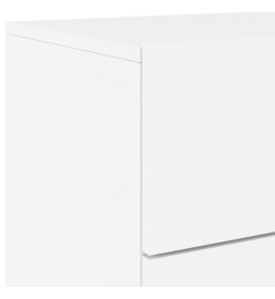 Table de chevet murale avec lumières LED blanc