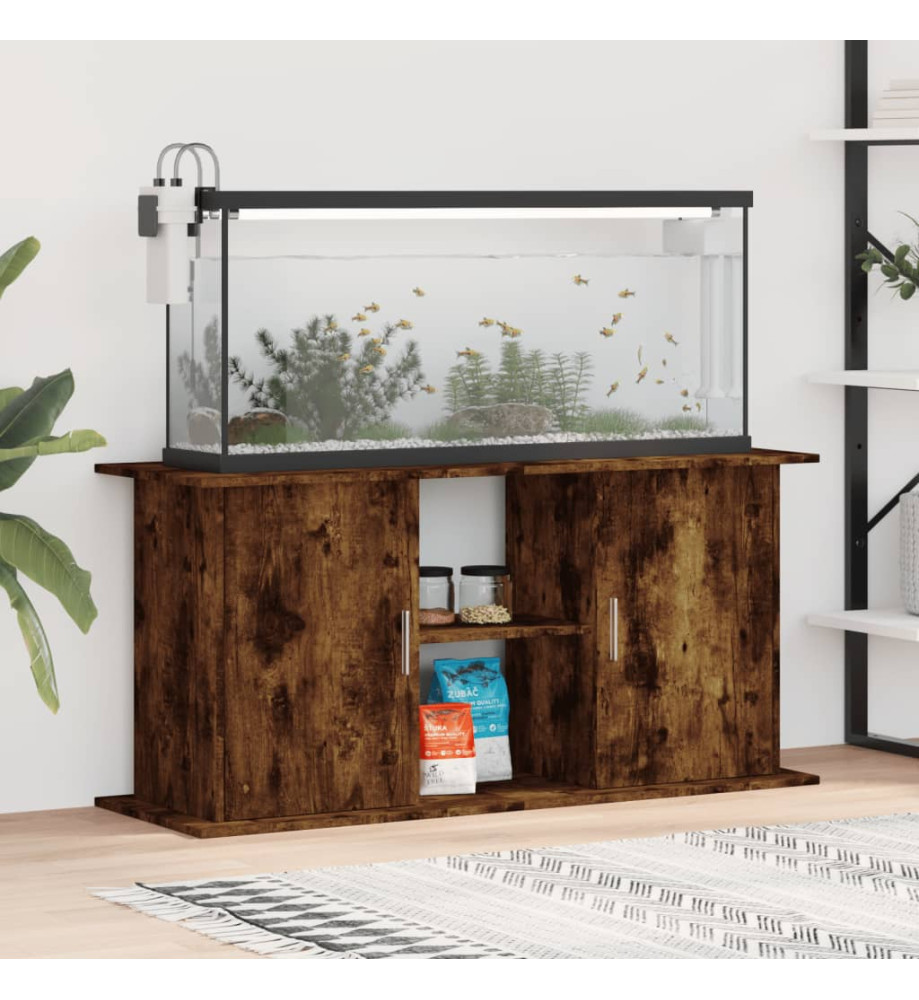 Support pour aquarium chêne fumé 121x41x58 cm bois d'ingénierie