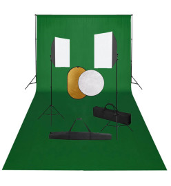 Kit de studio photo boîtes à lumière toile de fond réflecteur