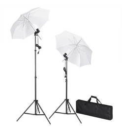 Kit de studio photo avec lampes toile de fond et réflecteur