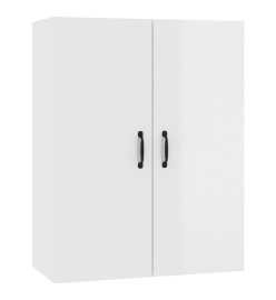 Armoire suspendue Blanc brillant 69,5x34x90cm Bois d'ingénierie