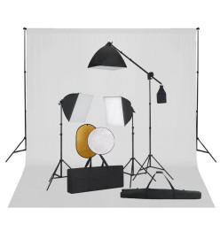 Kit de studio photo boîte à lumière toile de fond et réflecteur