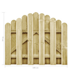 Portail de jardin bois de pin imprégné 100x75 cm