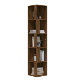Armoire d'angle Chêne marron 33x33x164,5 cm Bois d'ingénierie