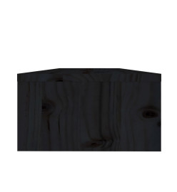 Support de moniteur Noir 50x24x13 cm Bois de pin solide