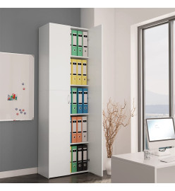 Armoire de bureau Blanc 60 x 32 x 190 cm Bois d'ingénierie
