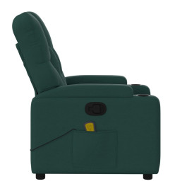 Fauteuil de massage inclinable Vert foncé Tissu