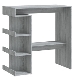 Table de bar et étagère de rangement Sonoma gris 100x50x101,5cm