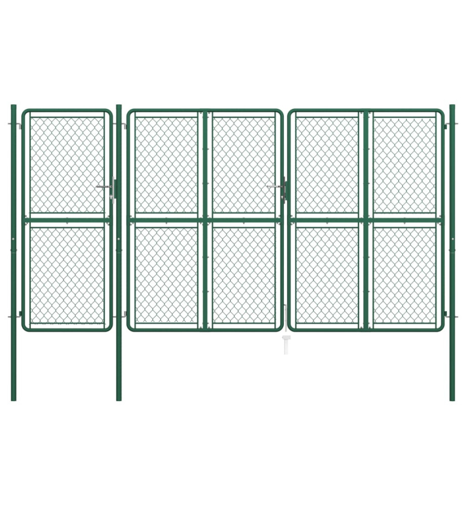 Portail de jardin Acier 200x395 cm Vert