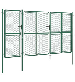 Portail de jardin Acier 200x395 cm Vert