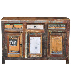 Placard vintage avec 3 tiroirs 3 portes Bois massif récupéré