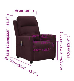 Fauteuil de massage Violet Tissu