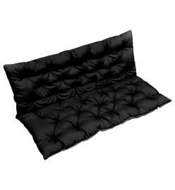 Coussin pour balancelle Noir et gris 120 cm Tissu