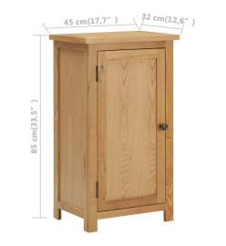 Armoire 45x32x85 cm Bois de chêne massif
