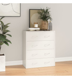 Buffet avec 4 tiroirs 60x30,5x71 cm Blanc brillant