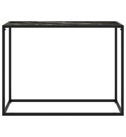 Table console Noir 100x35x75 cm Verre trempé