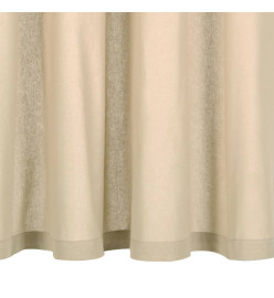 Rideaux avec anneaux en métal 2 pcs Coton 140x245 cm Beige