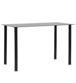 Ensemble de mobilier 7 pcs Acier et verre trempé Noir