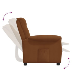 Fauteuil inclinable Marron Tissu microfibre