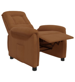 Fauteuil inclinable Marron Tissu microfibre