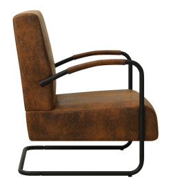 Fauteuil Marron Similicuir daim