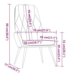 Chaise de relaxation Gris clair Velours