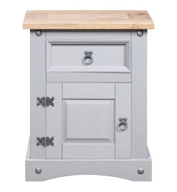 Table de chevet Gamme Corona pin mexicain Gris 53x39x67 cm