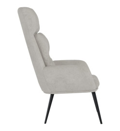 Chaise de relaxation Gris clair Similicuir daim