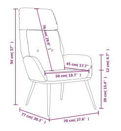 Chaise de relaxation Gris clair Similicuir daim