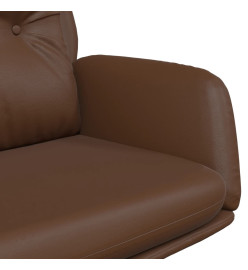 Chaise de relaxation Marron Cuir véritable